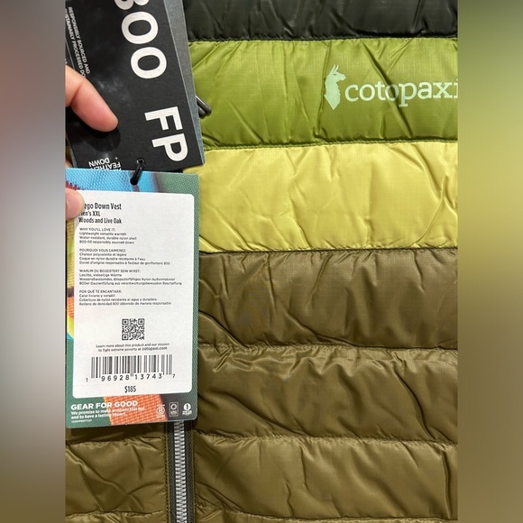 Cotopaxi Men’s XXL Fuego Down Insulated Puffer Vest Woods Live Oak Green NWT - Picture 5 of 15
